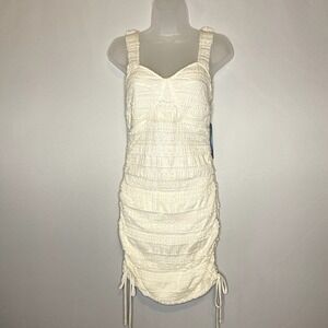 NWT Show Me Your Mumu Boho Lace Bodycon Dress White Cream Color Size Small